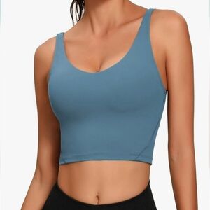 Blue Women's Athletic Crop Top